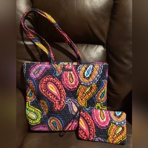 EUC Vera Bradley tote and wristlet